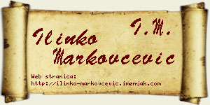 Ilinko Markovčević vizit kartica